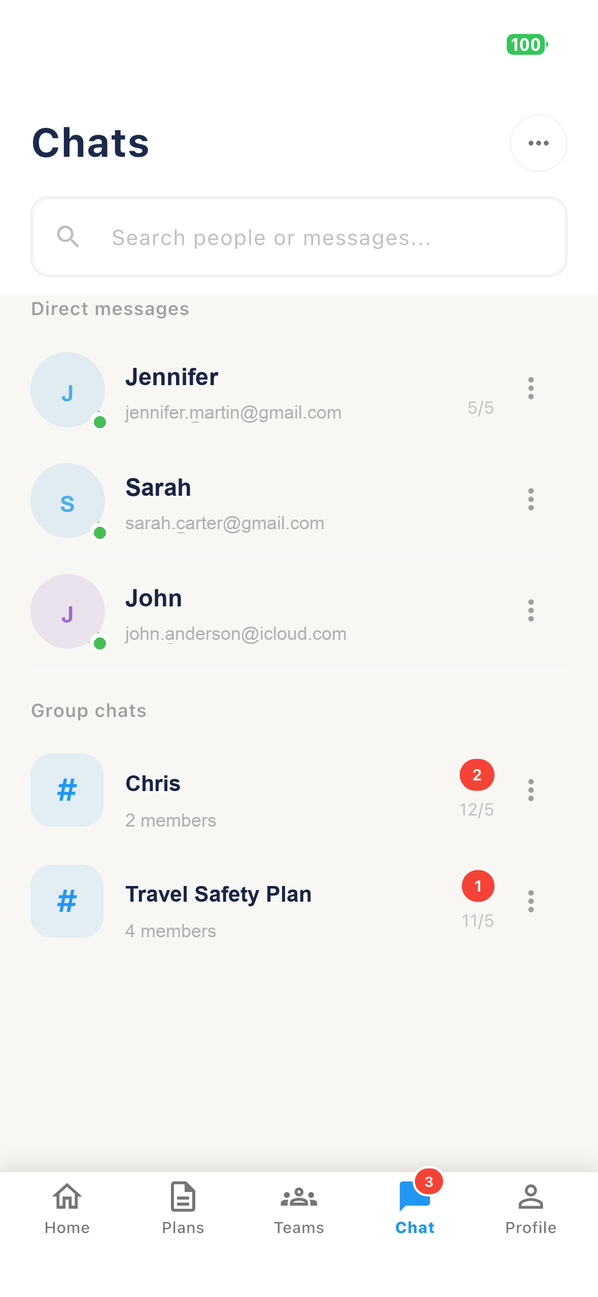 Crisis Path chat screen